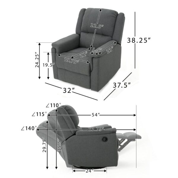 150220266991e897eddcb.jpeg Zune Manual Glider Recliner Chair, Swivel Ergonomic Design, Charcoal Gray