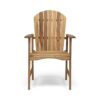Pima Outdoor Dining Chair Set of 2, H Frame, Adirondack Brown Acacia Wood