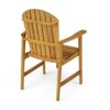 Pima Outdoor Dining Chair Set of 2, H Frame, Adirondack Brown Acacia Wood