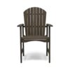 Pima Outdoor Dining Chair Set of 2, Adirondack Taupe Gray Acacia Wood