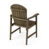 Pima Outdoor Dining Chair Set of 2, Adirondack Taupe Gray Acacia Wood