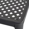 Riley Outdoor Dining Table, Square 61 Inch Matte Black Metal Lattice