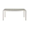Eoin Outdoor Dining Table, Rectangular 71 Inch Gray Faux Wood, Metal Frame