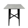 Ashi Bar Height Dining Table, 31 Inch, White Laminate, Black Wood Frame