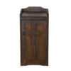 Homestead Trash Box, 34 Inch Tall, Rough Sawn Mahogany, Dark Brown