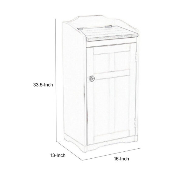 Homestead Trash Box, 34 Inch Tall, Rough Sawn Mahogany, Dark Brown