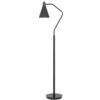 Sty 63 Inch Task Floor Lamp, Swivel Gray Shade, Angled Thin Metal Pole