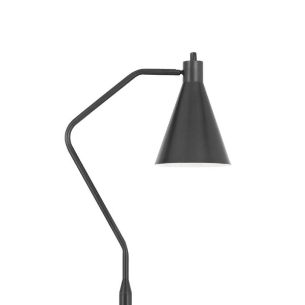 Sty 63 Inch Task Floor Lamp, Swivel Gray Shade, Angled Thin Metal Pole