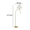 Ashy 68 Inch Task Floor Lamp, Gooseneck LED, White Shade Gold Arc Pole