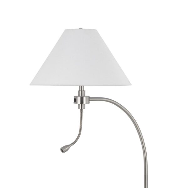 150220266991ea43e445d.jpeg Ashy 68 Inch Floor Lamp, Gooseneck LED, White Shade, Bronze Arc Pole