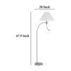 150220266991ea4889fa4.jpeg Ashy 68 Inch Floor Lamp, Gooseneck LED, White Shade, Bronze Arc Pole