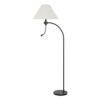 150220266991ea52cf126.jpeg Ashy 68 Inch Floor Lamp, Gooseneck LED, White Shade, Brass Arc Pole
