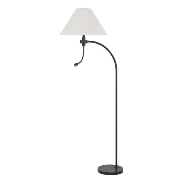 150220266991ea52cf126.jpeg Ashy 68 Inch Floor Lamp, Gooseneck LED, White Shade, Brass Arc Pole