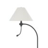 150220266991ea553b0e5.jpeg Ashy 68 Inch Floor Lamp, Gooseneck LED, White Shade, Brass Arc Pole