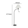 150220266991ea5adf5c4.jpeg Ashy 68 Inch Floor Lamp, Gooseneck LED, White Shade, Brass Arc Pole