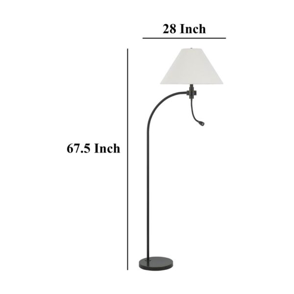 150220266991ea5adf5c4.jpeg Ashy 68 Inch Floor Lamp, Gooseneck LED, White Shade, Brass Arc Pole