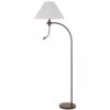 150220266991ea66d61bb.jpeg Ashy 68 Inch Floor Lamp, Gooseneck LED, White Shade, Black Arc Pole