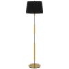 150220266991ea7a9b583.jpeg Siu 60 Inch Floor Lamp, Gold Metal Pole w Finial Tip, Black Shade