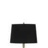 150220266991ea7d058f6.jpeg Siu 60 Inch Floor Lamp, Gold Metal Pole w Finial Tip, Black Shade