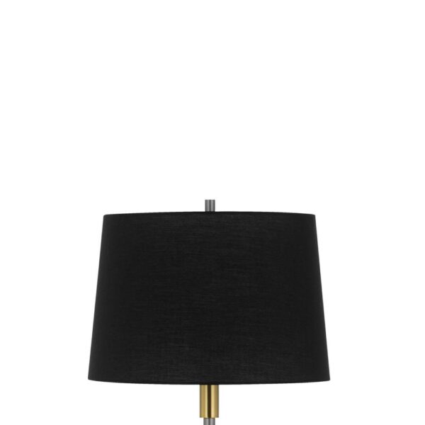 150220266991ea7d058f6.jpeg Siu 60 Inch Floor Lamp, Gold Metal Pole w Finial Tip, Black Shade