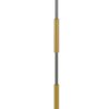 150220266991ea7f2ae8e.jpeg Siu 60 Inch Floor Lamp, Gold Metal Pole w Finial Tip, Black Shade