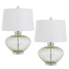 150220266991ea9164f94.jpeg 23 Inch Table Lamp Set of 2, Round Crystal Base, White Fabric Shade