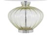 150220266991ea98c938e.jpeg 23 Inch Table Lamp Set of 2, Round Crystal Base, White Fabric Shade