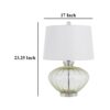 150220266991ea9acf9b3.jpeg 23 Inch Table Lamp Set of 2, Round Crystal Base, White Fabric Shade