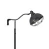 Loga 56 Inch Floor Lamp with Adjustable Cage Style Shade, Black Iron
