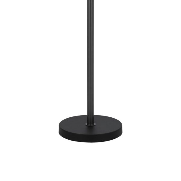 Loga 56 Inch Floor Lamp with Adjustable Cage Style Shade, Black Iron