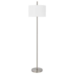 150220266991eb4e52e64.jpeg Ano Floor Lamp, Slim Frame, White Drum Shade, Chrome Metal 67 Inch