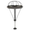 Nexy 24 Inch Chandelier, 5 Light Bulb Sockets, Gray Metal Cage Design