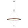 150220266991eb94c644e.jpeg Erbo 11 Inch Pendant Light Fixture, Dimmable LED, Pine Wood and Chrome