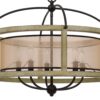 150220266991ebbbe48bc.jpeg Acia 26 Inch Chandelier, Classic Round Organza Shade Wood, Metal