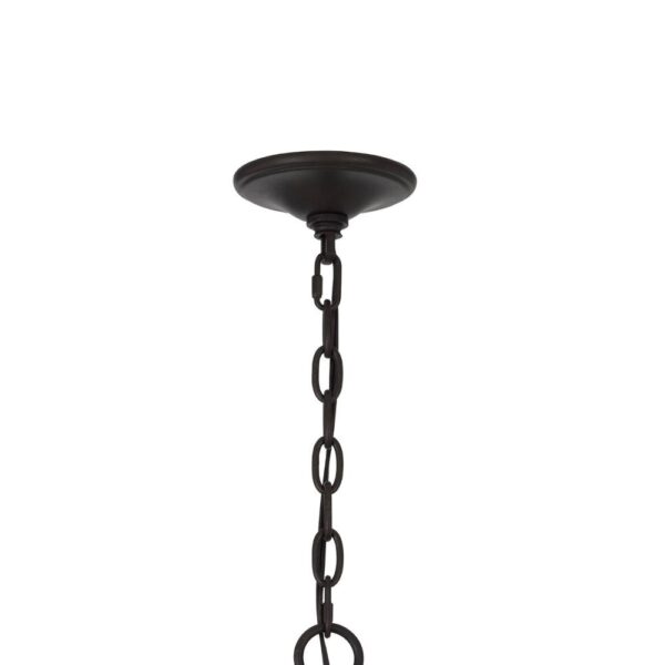 Acia 24 Inch Chandelier, Square Organza Shade, Wood, Metal