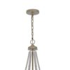 150220266991ebdf2668b.jpeg Maci 28 Inch Chandelier, White Beaded Candelabra Design, Brown Wood