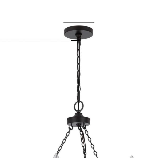 150220266991ebf7944fe.jpeg Omy 26 Inch Chandelier, Distressed Wood Wheel Candelabra Design, Black