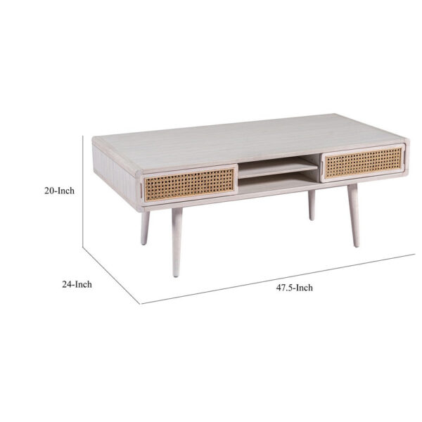 150220266991ec258bf54.jpeg Camy Coffee Table, Brown Cane Woven Doors, Open Shelf, White 48 Inch