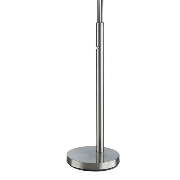 150220266991ec68d279b.jpeg 5 Arm Arched Floor Lamp, 84 Inch Chrome Metal Sleek Stem, Round Base