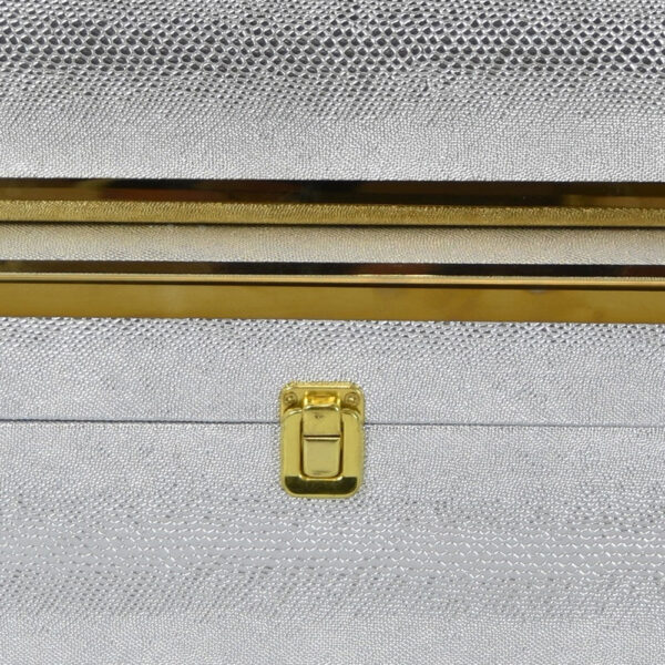 Jito Decorative Jewelry Box Set of 2, Abstract Pattern, Silver Gold