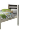 Robin Twin Size Bed, Transitional Style White and Gray Wood Frame