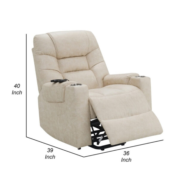 150220266991ecdd642a5.jpeg Aira Power Recliner Lift Chair with Heating Massage, Gray Faux Leather