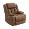Mario Power Recliner Lift Chair, Heating Massage, Brown Faux Leather