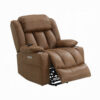 Mario Power Recliner Lift Chair, Heating Massage, Brown Faux Leather