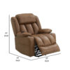 Mario Power Recliner Lift Chair, Heating Massage, Brown Faux Leather