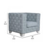 150220266991ed85043eb.jpeg Reah Accent Chair, Knitted Light Blue Chenille, White Composite Wood