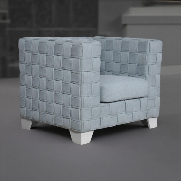 150220266991ed88b9e59.jpeg Reah Accent Chair, Knitted Light Blue Chenille, White Composite Wood