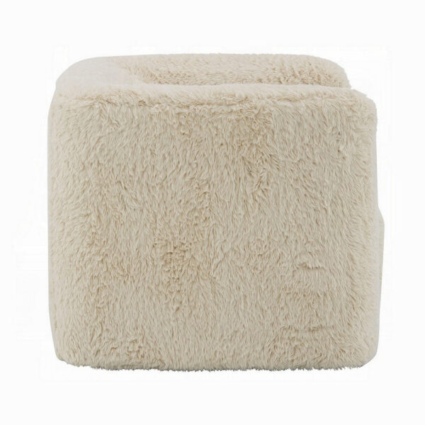 150220266991edaf3794c.jpeg Savoir Swivel Accent Chair, Modern Soft Furry Beige Fabric, Round Arms