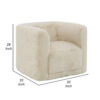 150220266991edb1cec73.jpeg Savoir Swivel Accent Chair, Modern Soft Furry Beige Fabric, Round Arms