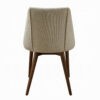 Iliana Side Dining Chair Set of 2, Beige Fabric, Tapered Brown Legs